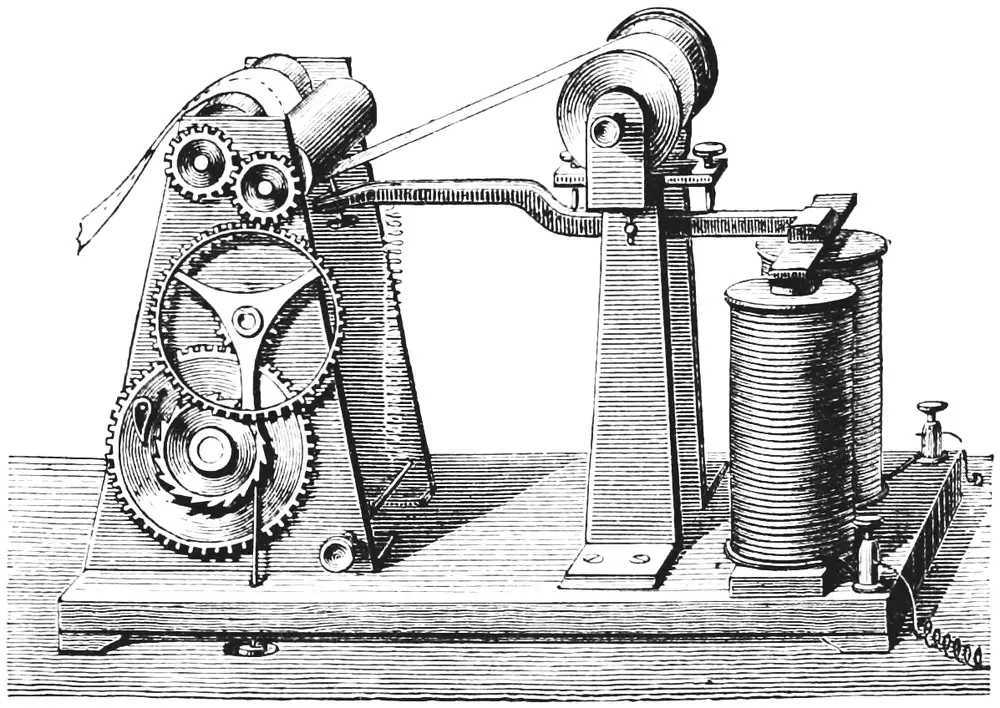 Telégrafo Morse, Popular Science Monthly, volumen 3, 1873.
